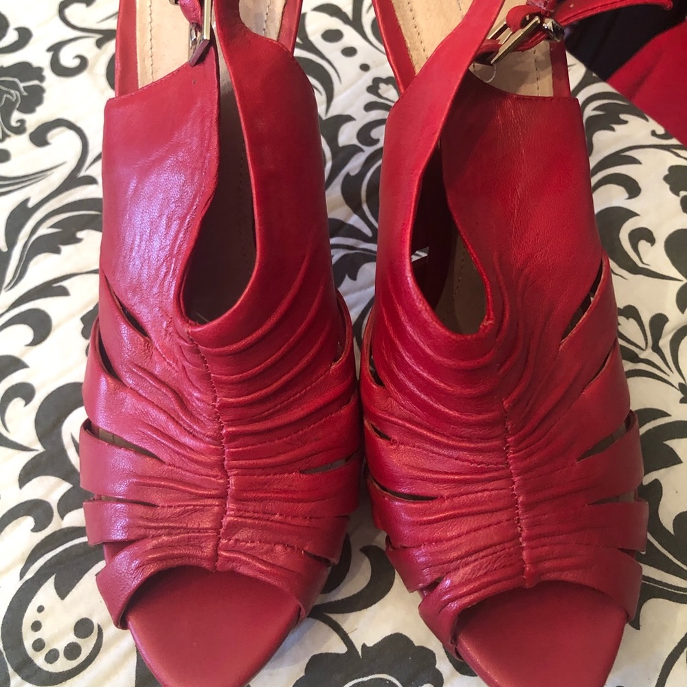 Red Leather Aldo Shoes